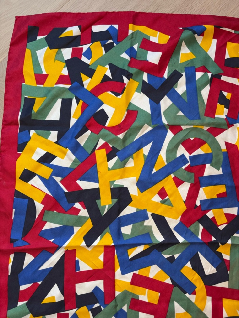 CHANEL Silk Scarf “Alphabet Soup” Ultra Rare UNICORN! - Picture 3 of 13
